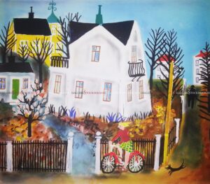 ANDERS HULTMAN - LITOGRAFI - CYKEL JULIA