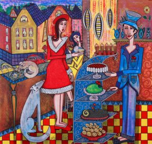 Angelica Wiik - Litografi - Cafe Ritorno