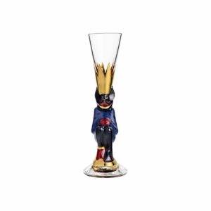 Gunnar Cyrén - Glaskonst - Orrefors - Nobel Djävul Snapsglas Blå