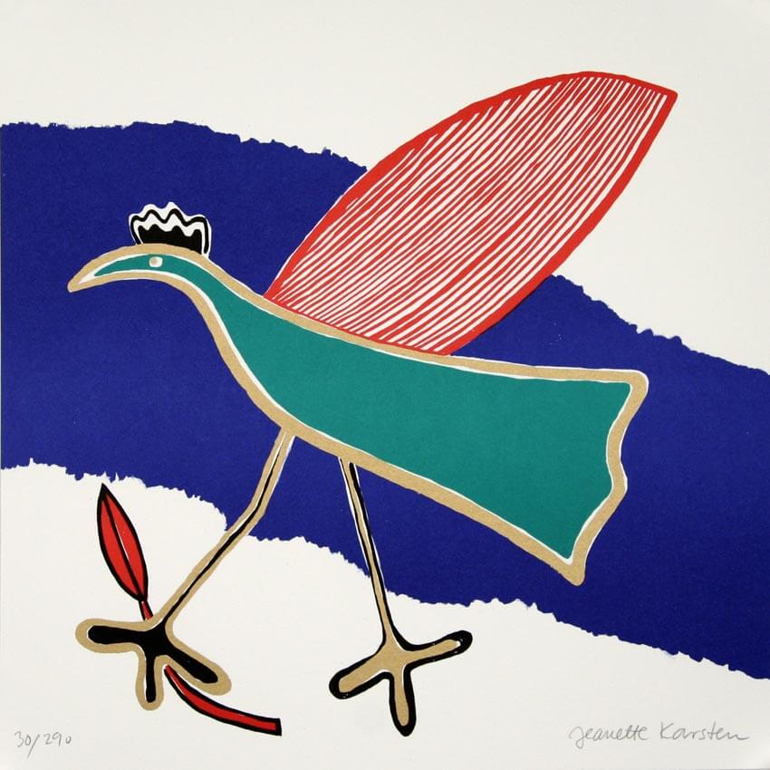 Jeanette Karsten – Blue Green Bird – Slutsåld