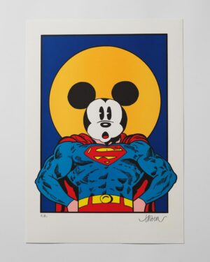 Petter Thoen - Litografi - Super Mickey