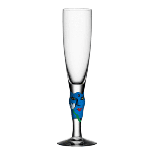 Ulrica Hydman Vallien - Open Minds champagneglas blå