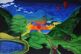 Christopher Scott - Oljemålning - The Celestial Behind II