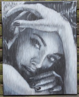 Ewa Sibilska - Oljemålning - Mysterious Girl