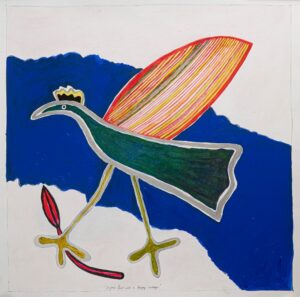 Jeanette Karsten - Joyful Green Bird Strolling