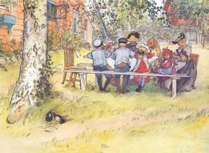 Carl Larsson - Frukost under stora björken - Bordstablett