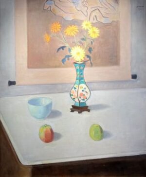 Einar Jolin - Kinavas med blomma - Slutsåld