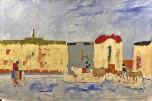 Anders Palmér - Slottsviken oljemålning