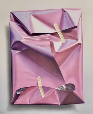 Yrjö Edelmann - Pink and silver köpa konst litografi.