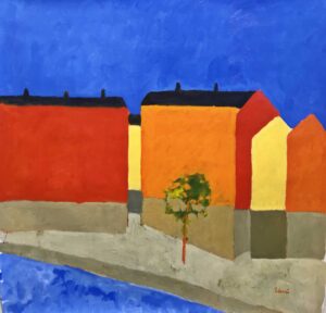 Anders Palmér - Riddarholmen köpa konst oljemålning.