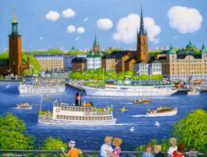 Bert Håge Häverö Mälardrottningen köpa konst litografier.