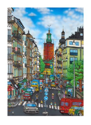 Stefan Wentzel - Hantverkargatan köpa konst oljemålning på galleri stockholm.