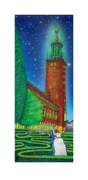 Stefan Wentzel - Tre kronor dans köpa konst oljemålning på galleri stockholm.