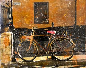 Maria Larkman - En trogen på Brännkyrkagatan - Mixed Media - Slutsåld