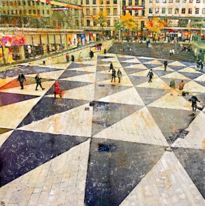 Maria Larkman - Movements – Sergels Torg - Oljemålning - Slutsåld