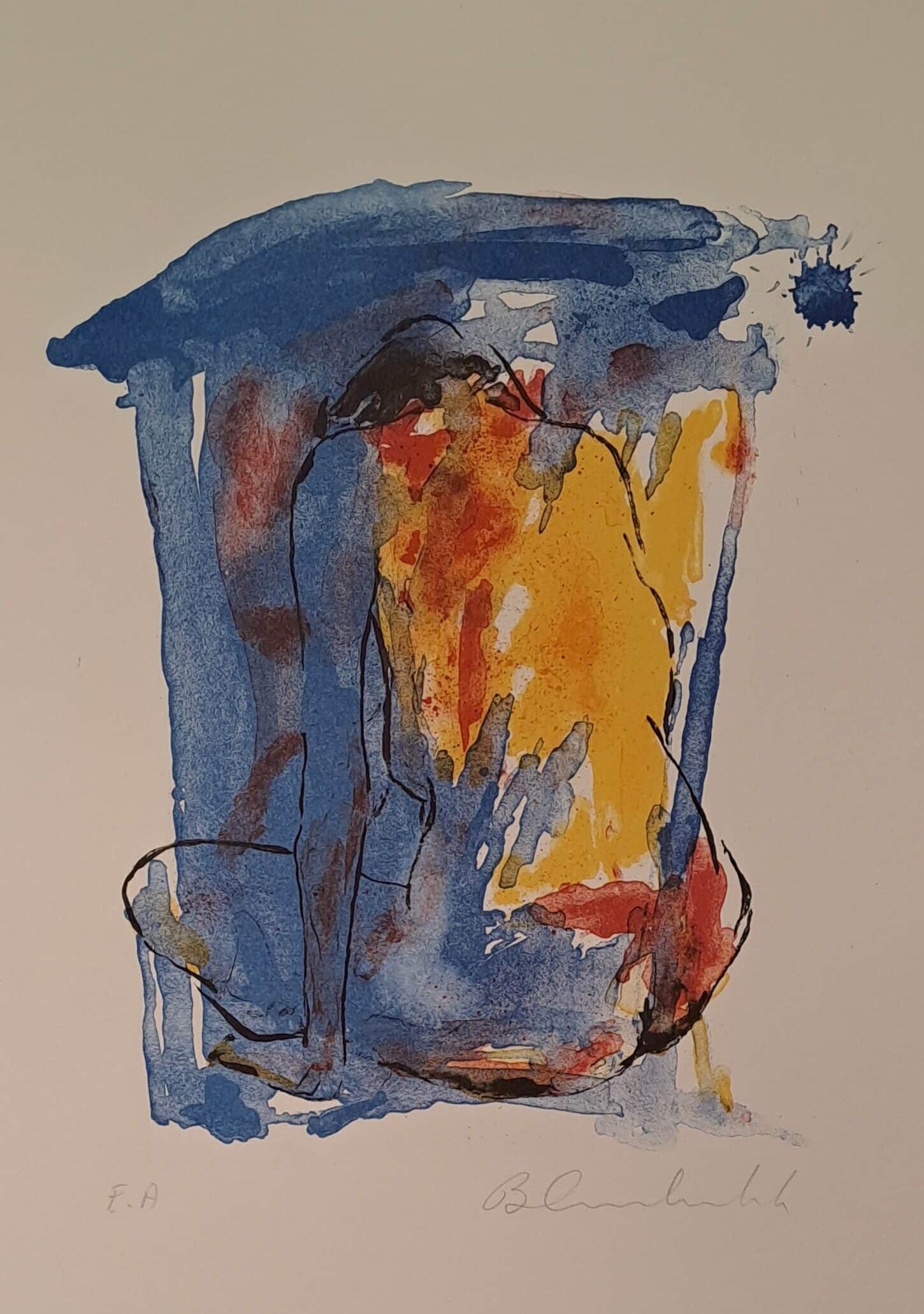 Bjørn Aurebekk  – Out Of Blue – Litografi