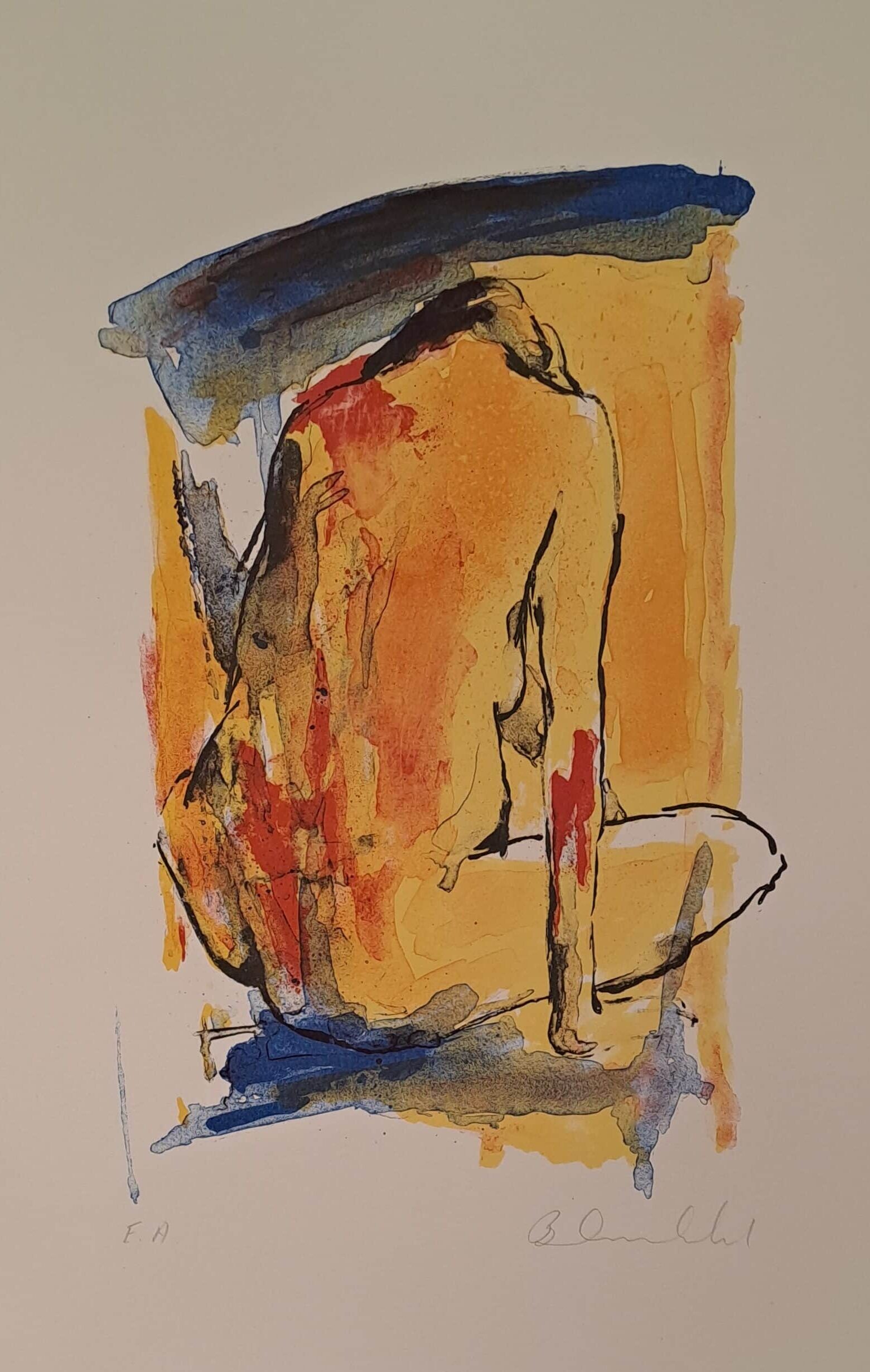 Bjørn Aurebekk –  Into Blue – Litografi