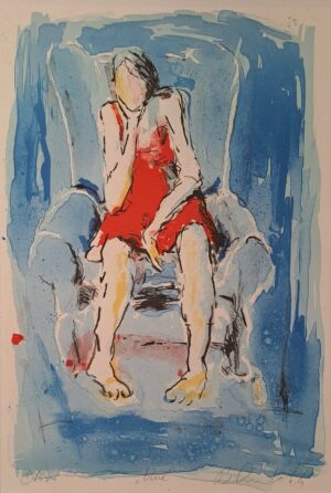 Bjørn Aurebekk - blue - litografi