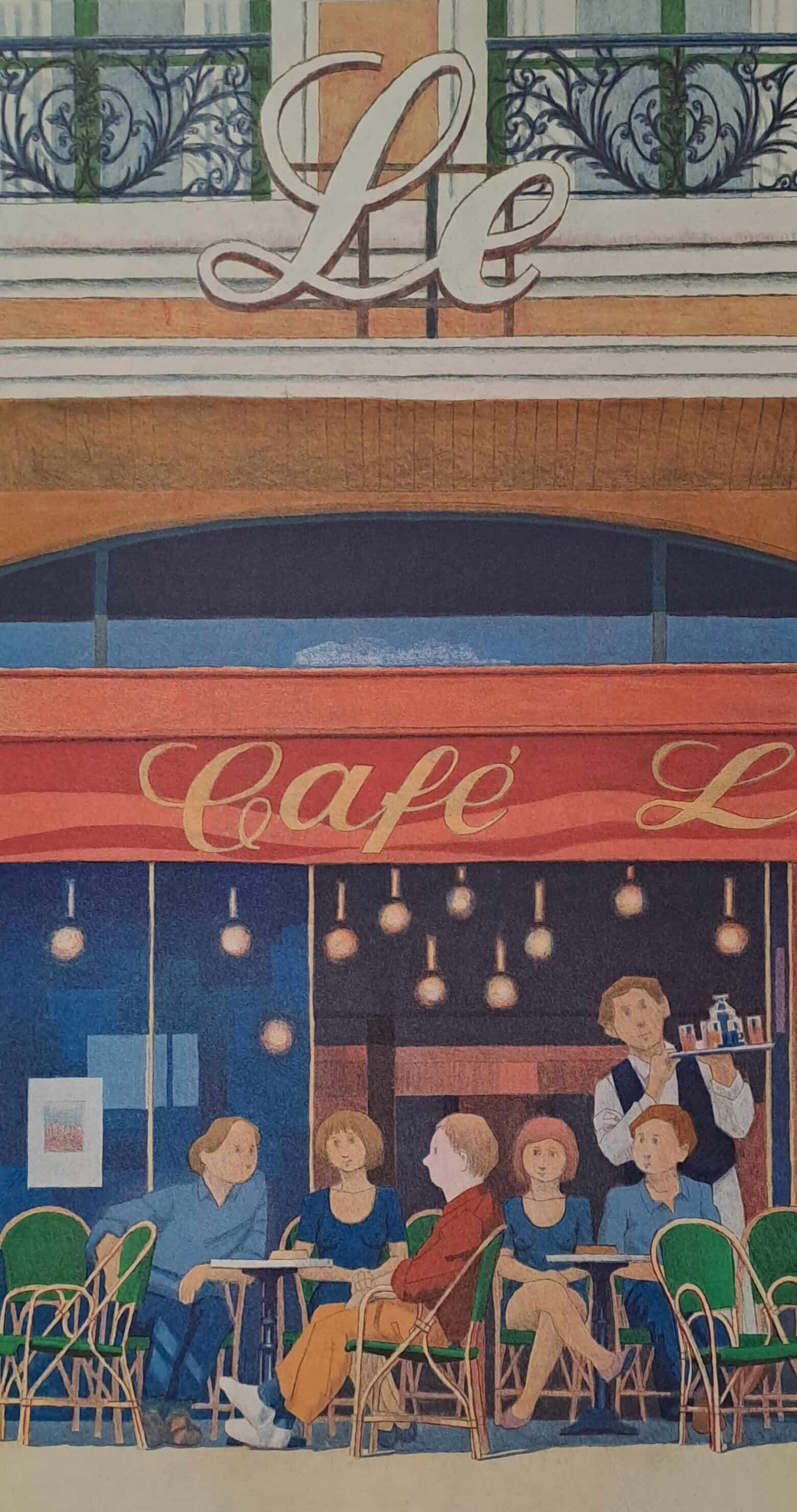 Ulf Greder – Café Le – Litografi