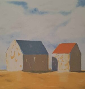 Lars Stenman - Gottlands Hus - Litografi