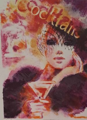 Tatiana Kotliarova - Cocktailstund - Litografi