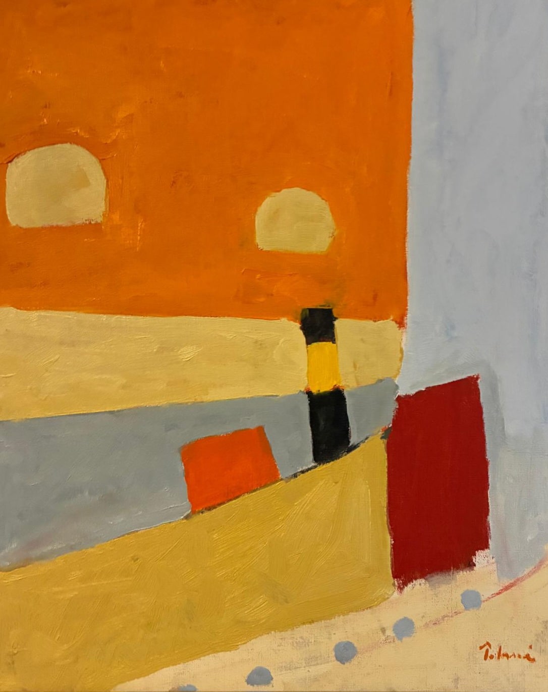 Anders Palmér - Abstrakt Båt - Oljemålning
