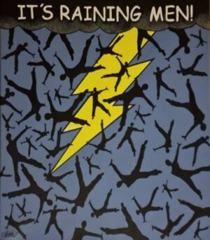 Petter Thoen - It's Raining Men - Oljemålning