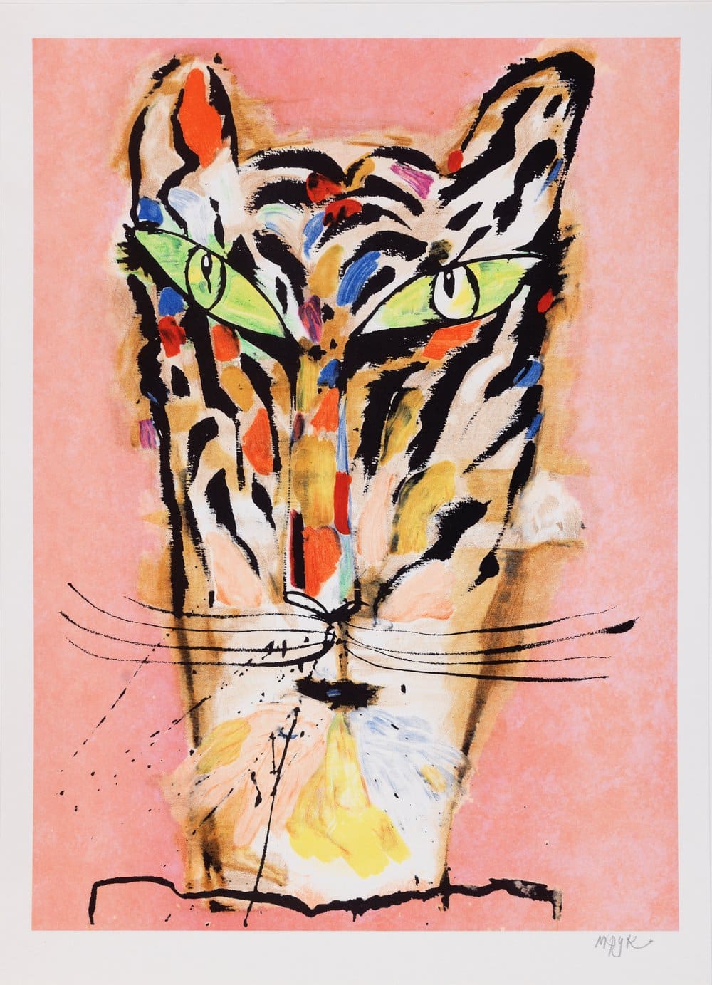 Madeleine Pyk - Rosa Tiger - Litografi