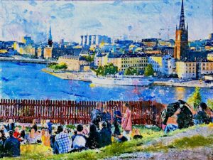 Maria Larkman - Bastuparken Riddarholmen - Mixed Media