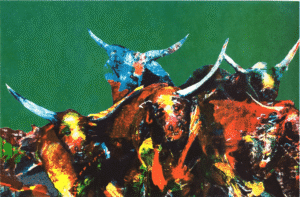 Mikael Persbrandt - Bulls I - Litografi