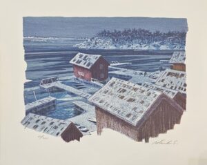 Roland Svensson - Sandhamn - Litografi