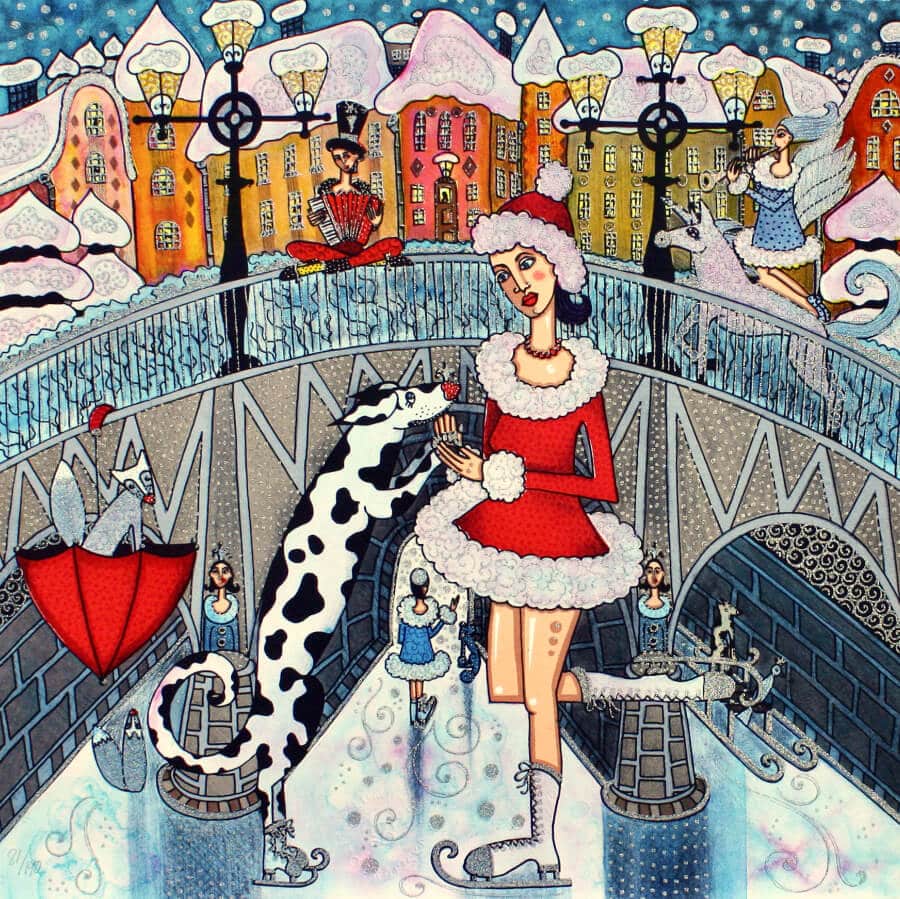 Angelica Wiik – Isbalett – Litografi