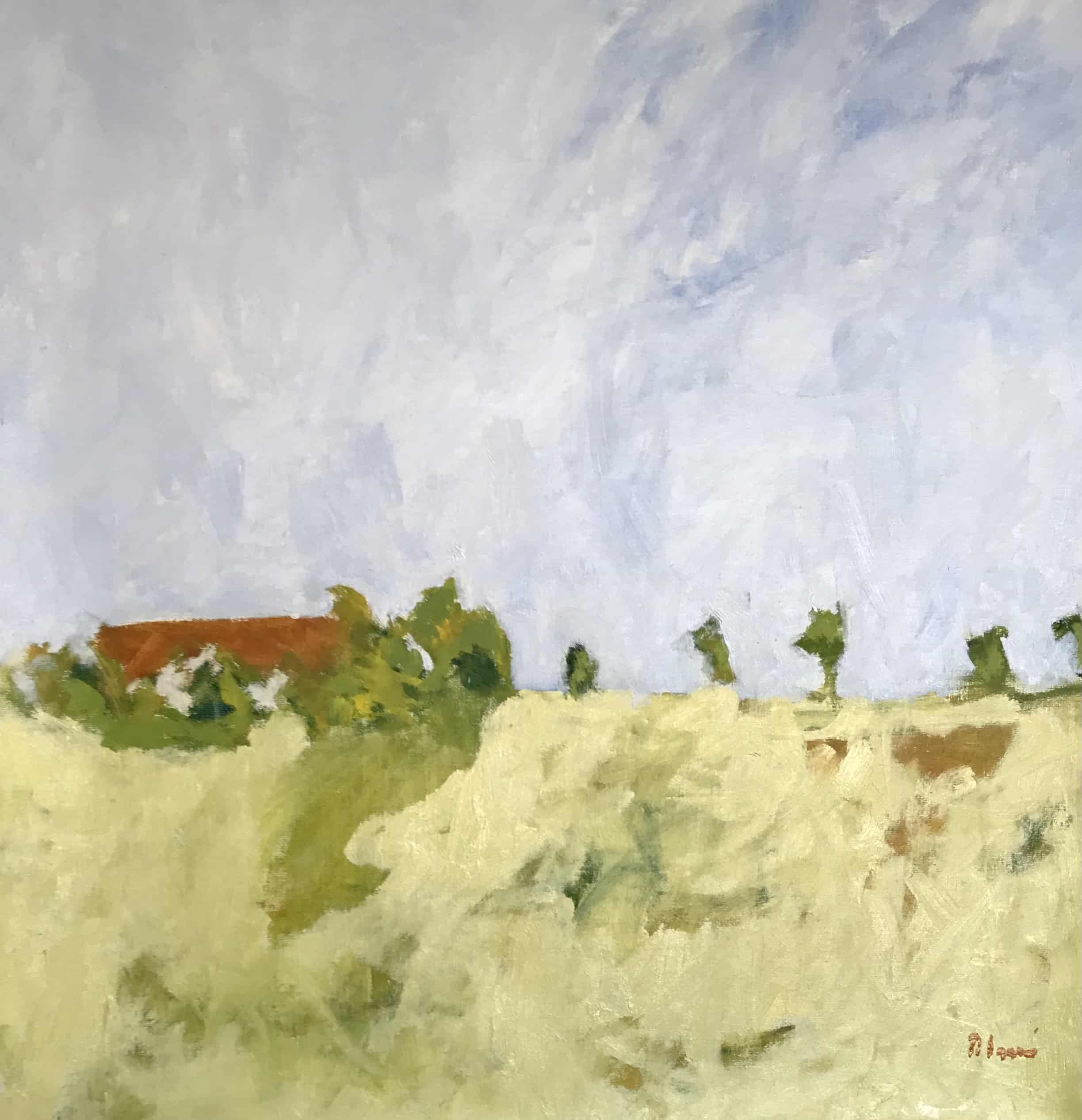 Anders Palmér – Ladugård – Oljemålning