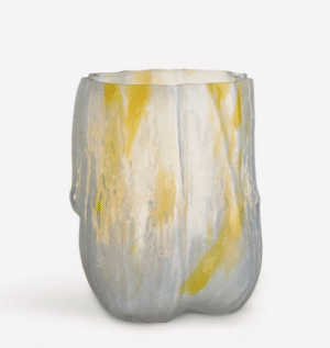 Åsa Jungnelius - Crackle vas lemon sorbet 270mm - Glaskonst