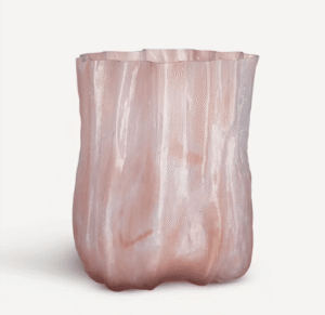 Åsa Jungnelius - Crackle vas pärlrosa 270mm - Glaskonst
