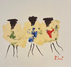 Anders Palmér - Three Får - Oljemålning