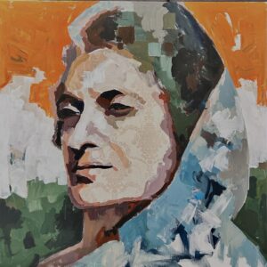 Catrine Näsmark - Indira Gandhi - Oljemålning